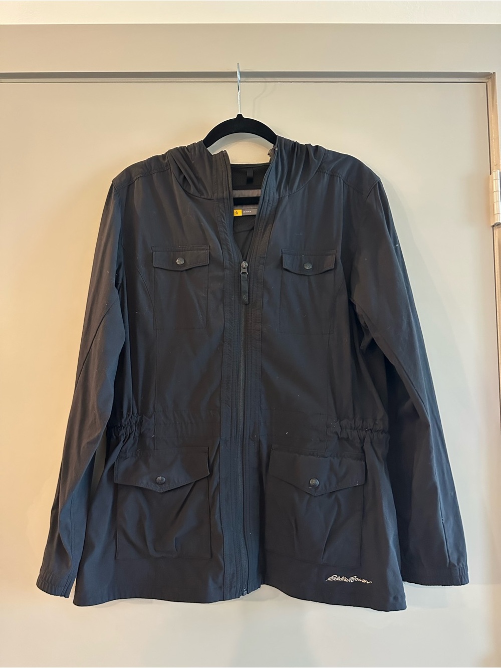 Eddie Bauer Black Hooded Field Jacket